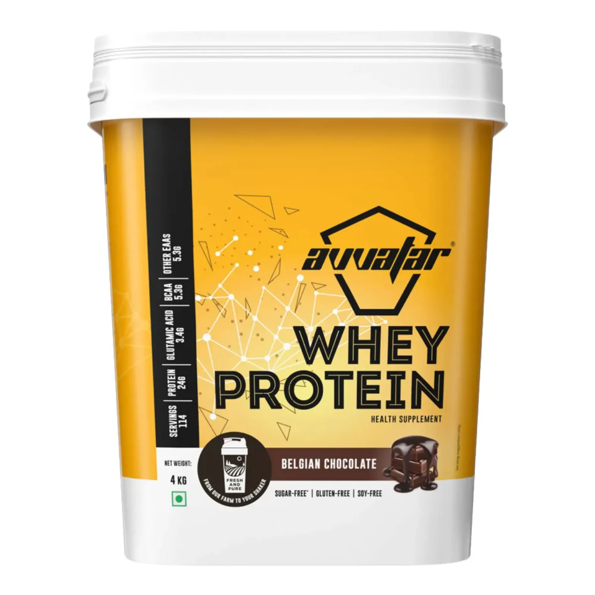 Avvatar whey protein 4kg belgian chocolate