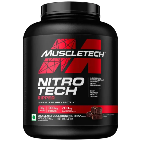 Muscletech Nitro-Tech Ripped Whey Protein 1.8 kg Chocolate Fudge Brownie