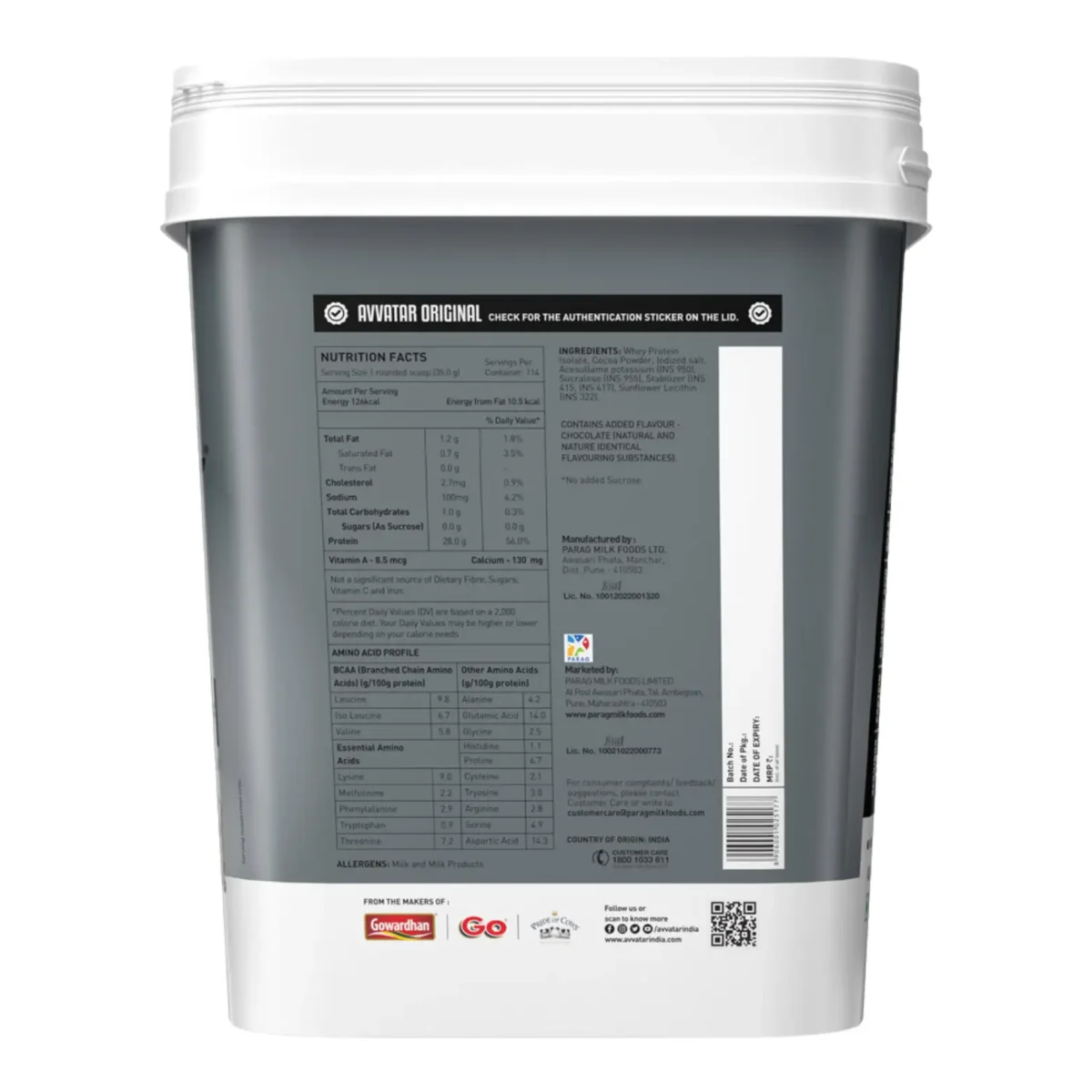 Avvatar isorich protein 4kg belgian chocolate