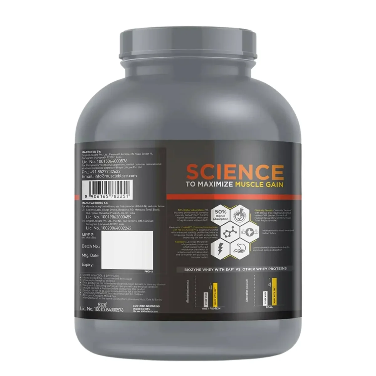 MuscleBlaze Biozyme Whey Performance PR, 2 kg (4.4 lb), Chocolate Fudge