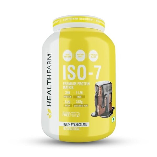 HealthFarm ISO 7 Lean Muscle Whey Protein 2kg Death By Chocolate