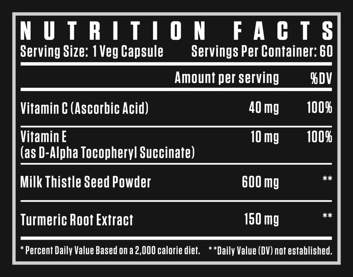 Dexter Jackson Black Series Liver Cleanser Detox 60 Capsules