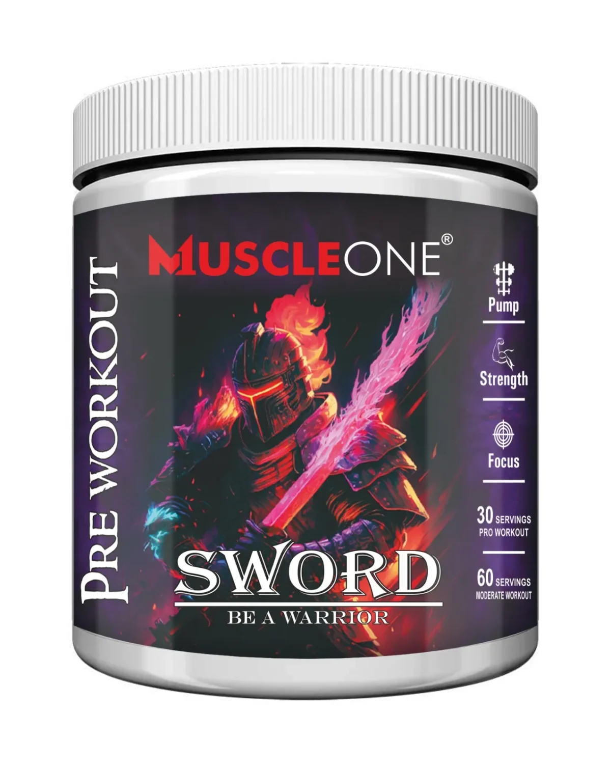 Muscle One Sword Pre-Workout 180g Strawberry Mango