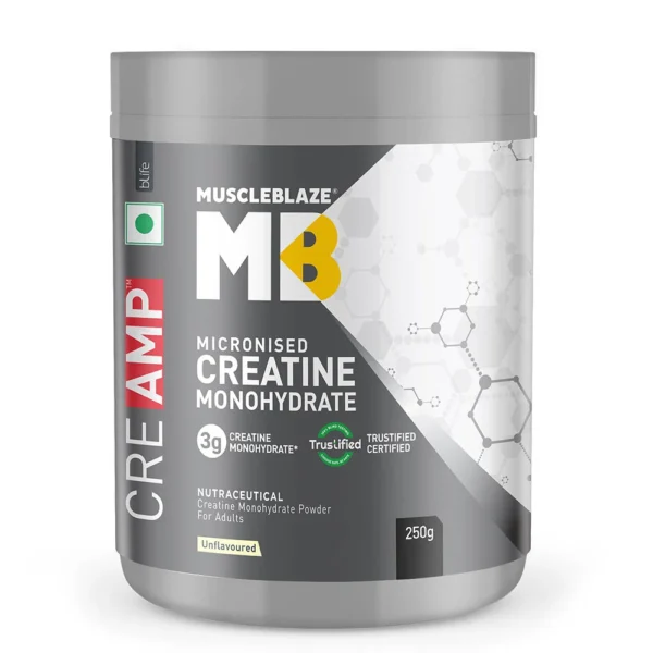 MuscleBlaze Creatine Monohydrate CreAMP 250 g (0.55 lb) Unflavored